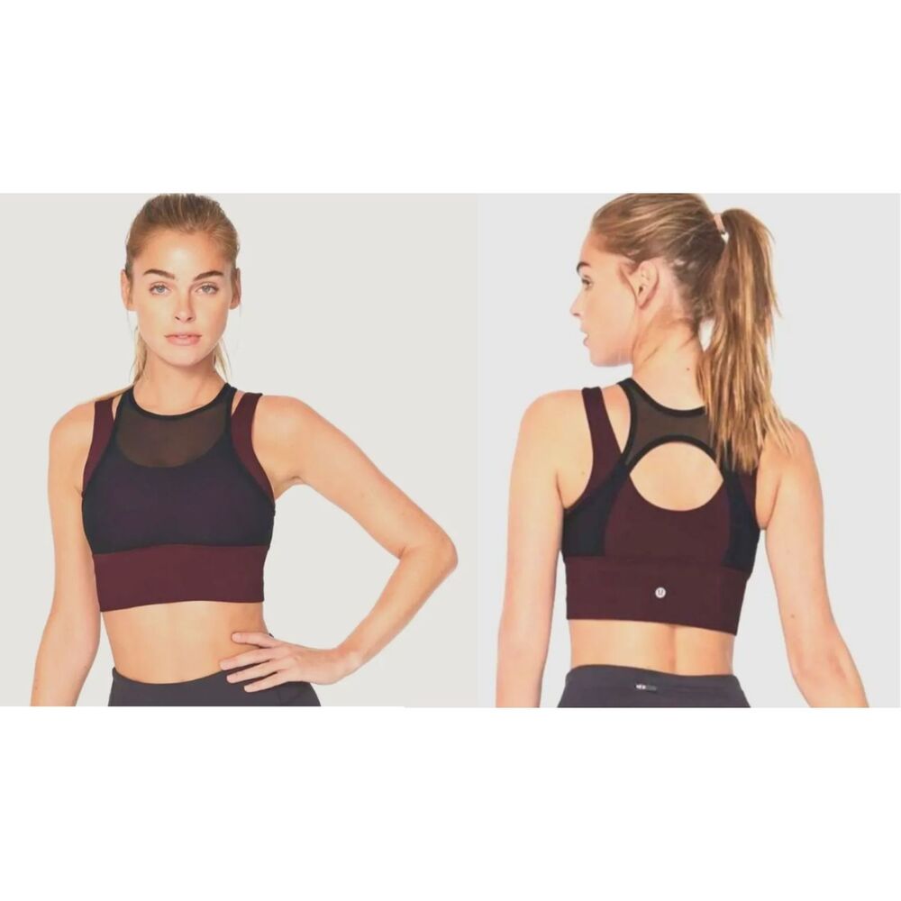 Lululemon Double Tap II Mesh Strappy Sports Bra Adobe W2AJYS 8 - Picture 4 of 4